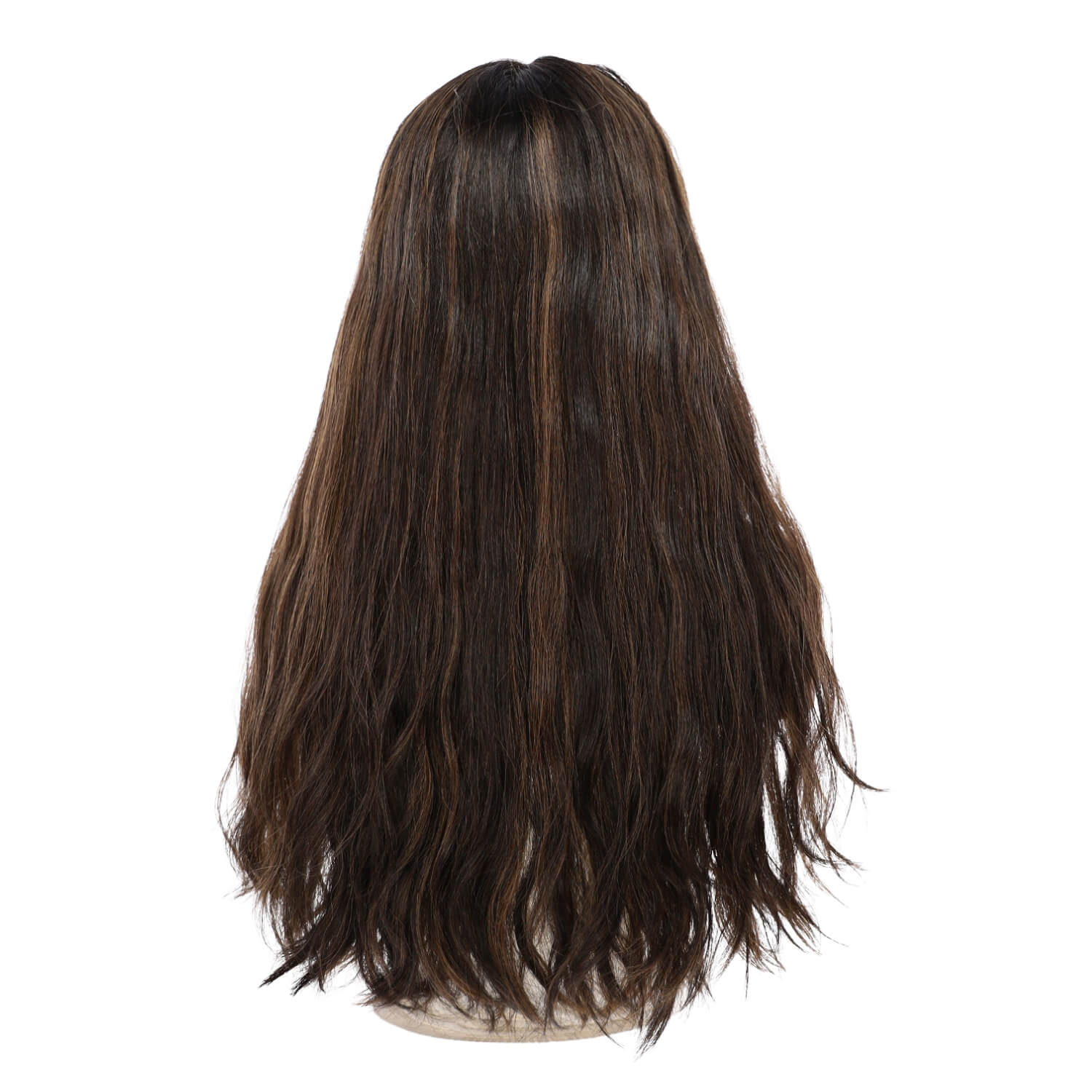 26" Divine Lace Top Wig Soft Black w/ Highlights Wavy - Image 3