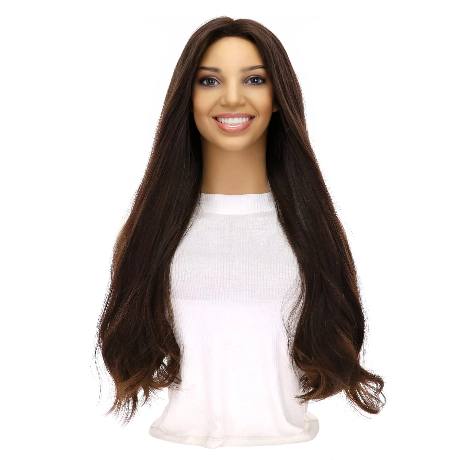 26" Divine Luxe Lace Top Wig #5 Dark Brown - Image 3