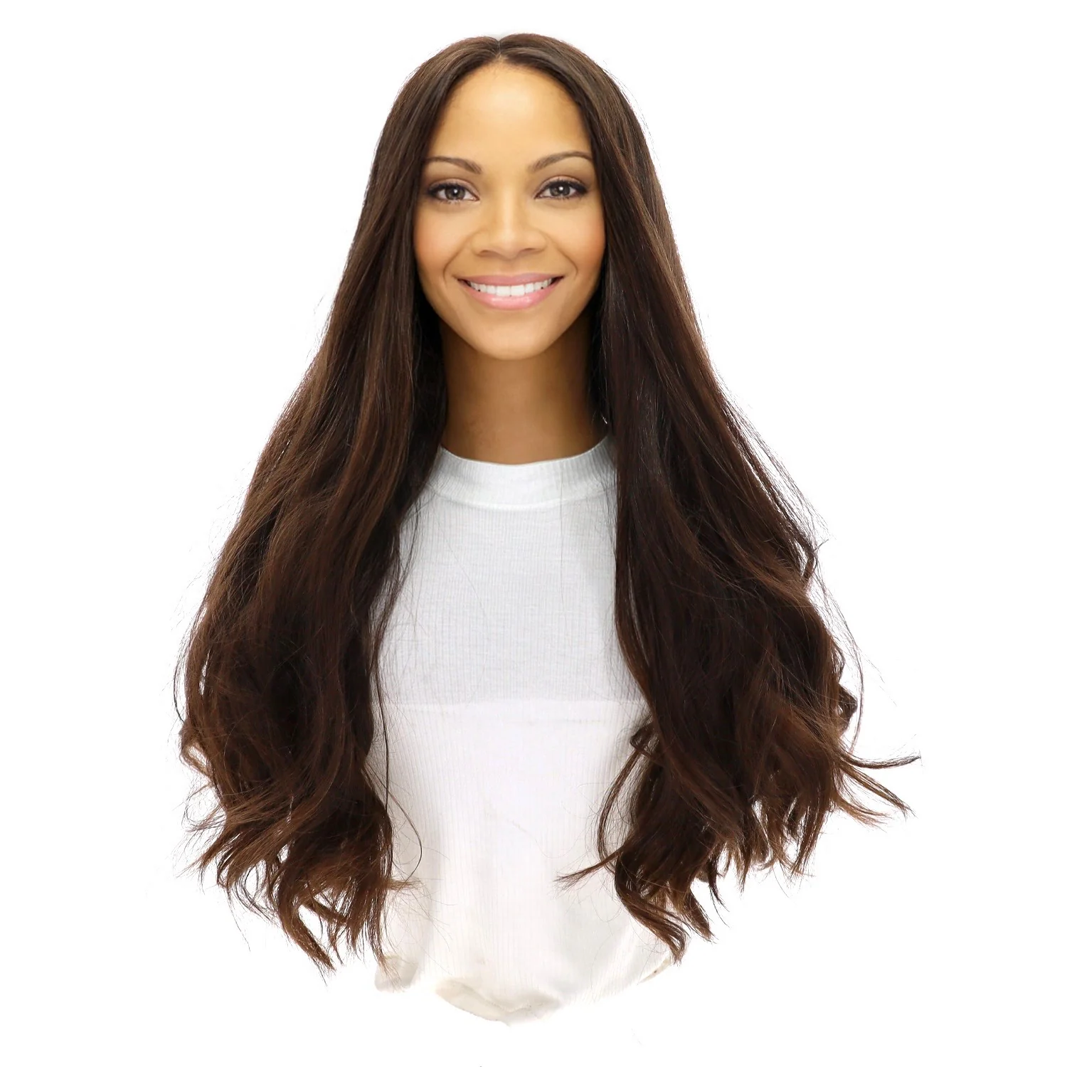 26" Divine Luxe Lace Top Wig #6 Neutral Medium Brown - Image 2