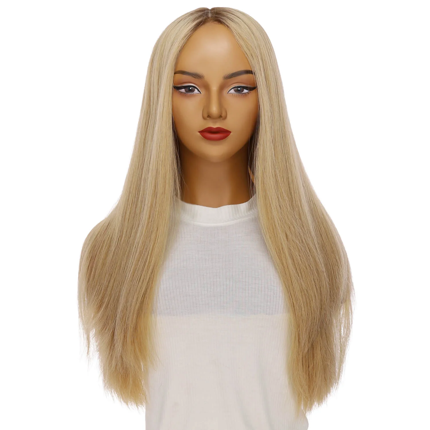 26" Amber Silk Top Wig Golden Blonde - Image 2