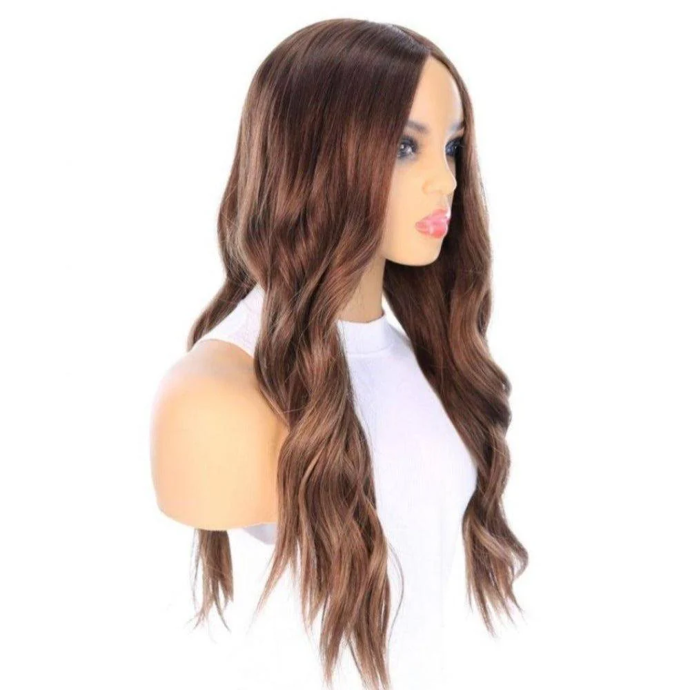 26" Amber Silk Top Wig Medium Brown Babylight - Image 3
