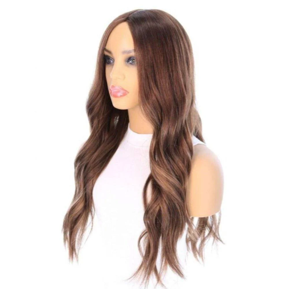 26" Amber Silk Top Wig Medium Brown Babylight - Image 5