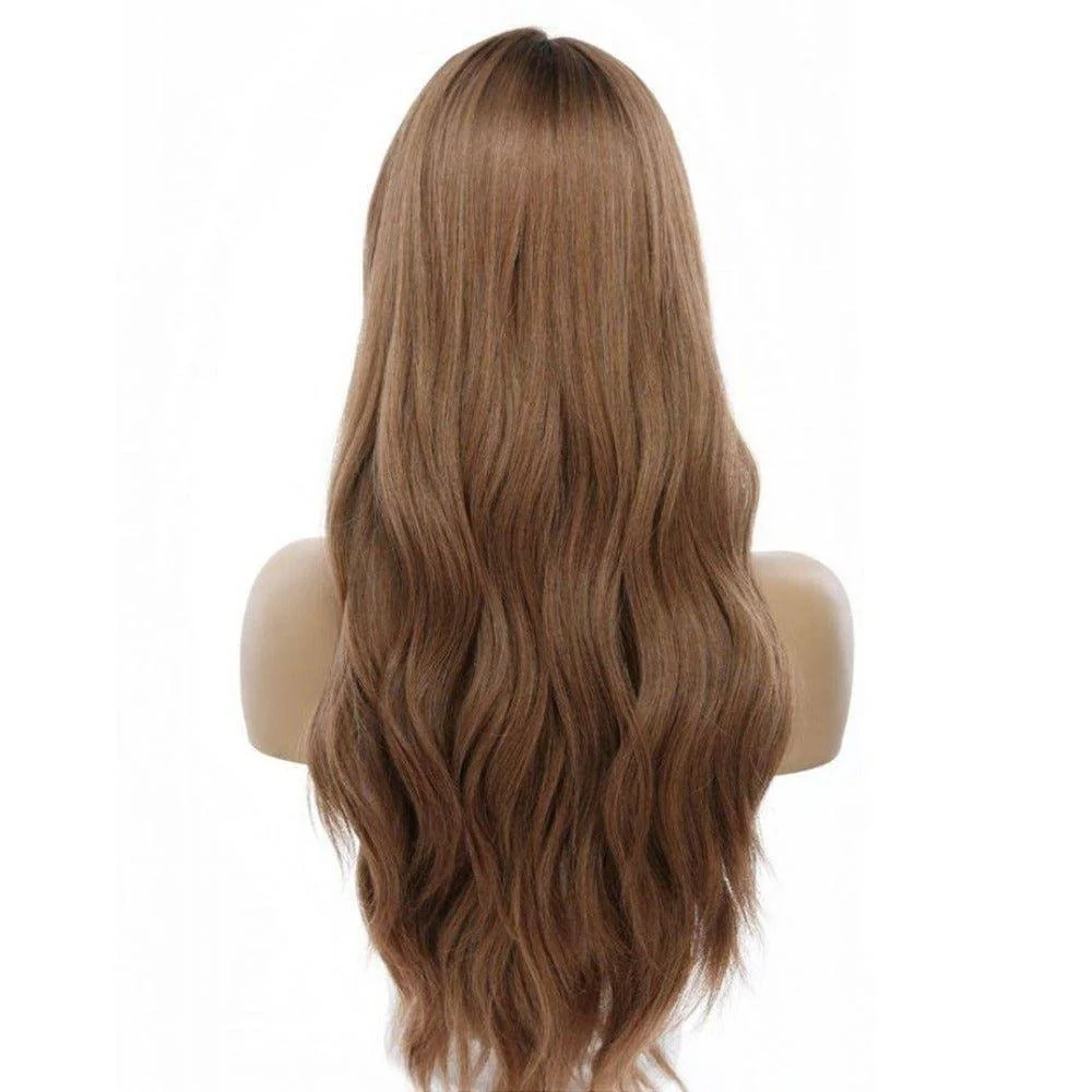 26" Amber Silk Top Wig Strawberry Blonde w/ Rooting - Image 6