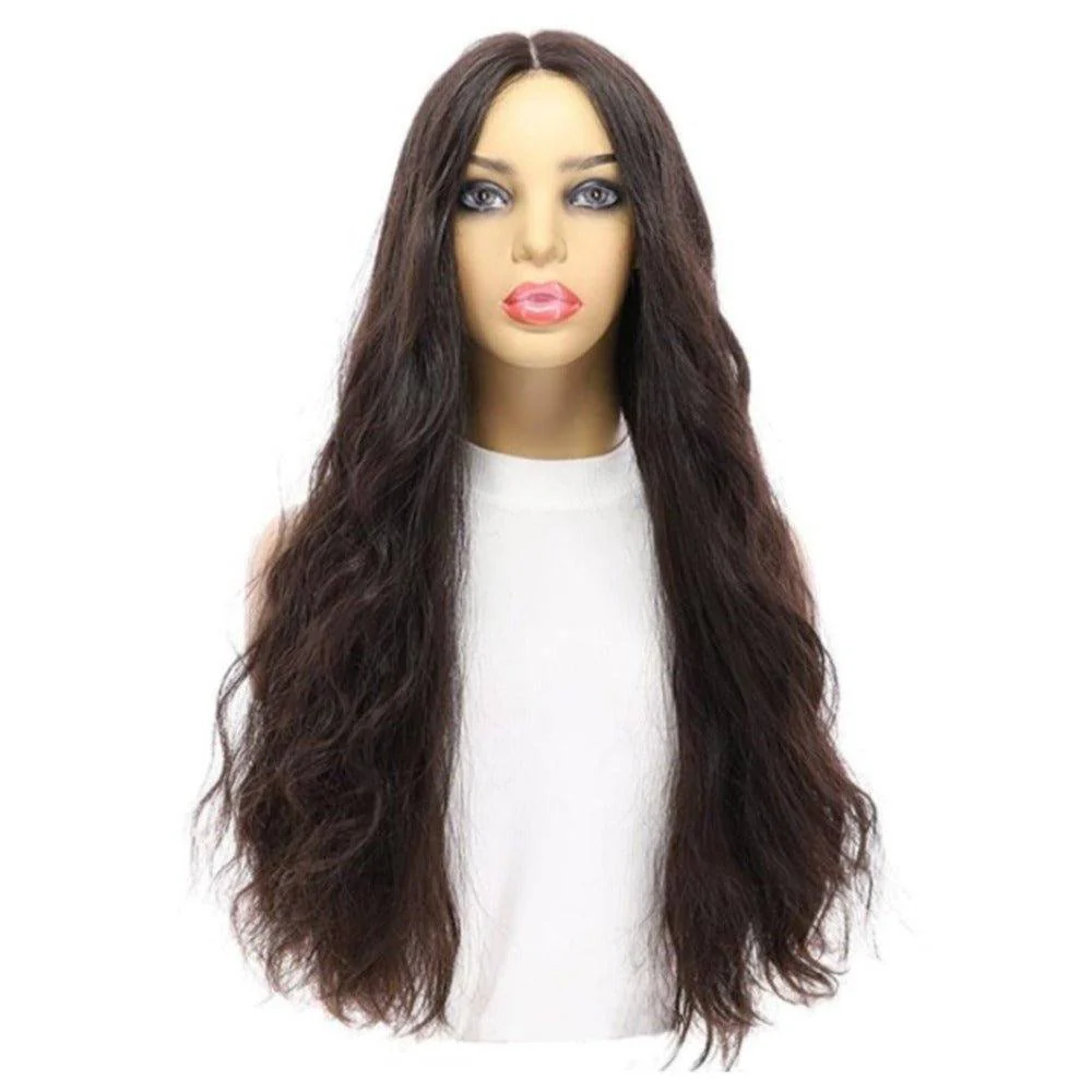 26" Divine Lace Top Wig Soft Black Wavy - Image 4