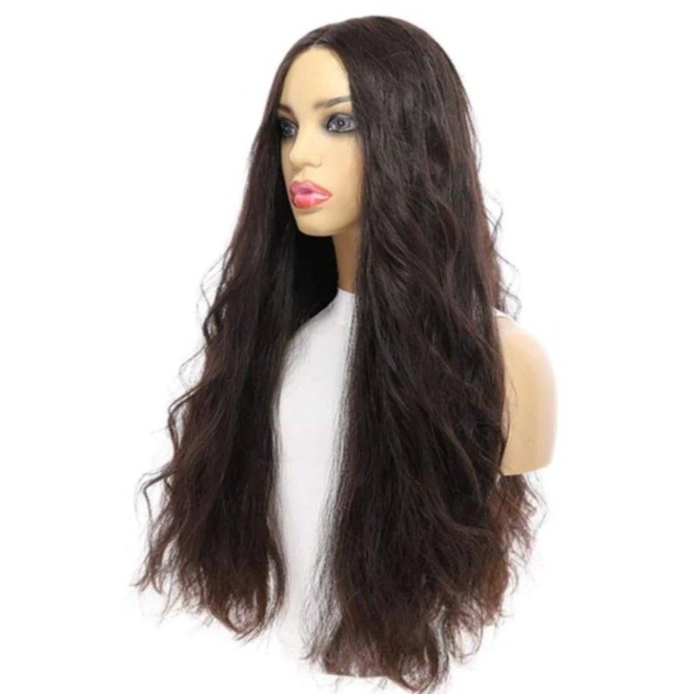 26" Divine Lace Top Wig Soft Black Wavy - Image 5