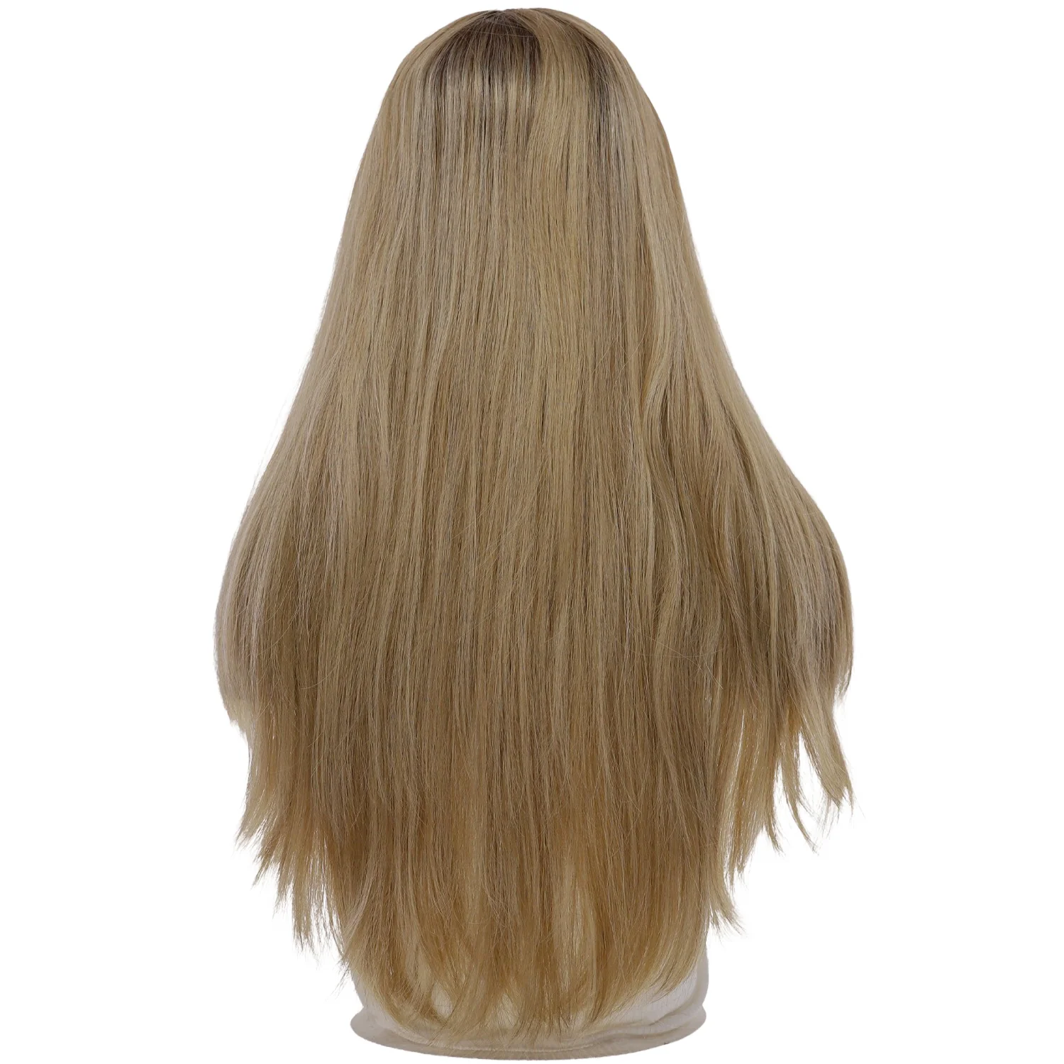 26" Ponytail Silk Top Wig Ash Blonde - Image 5