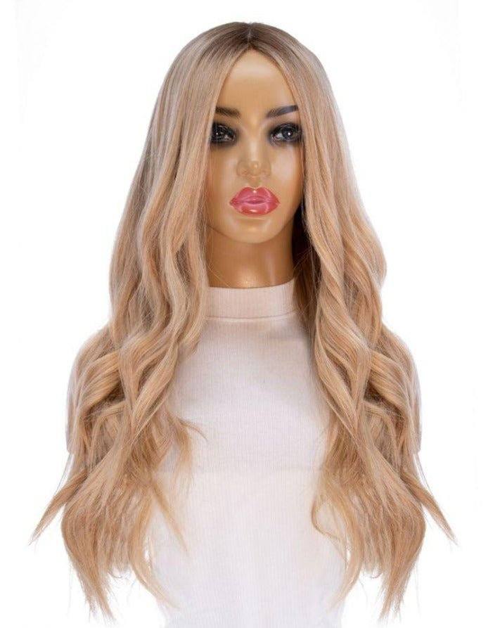 26" Ponytail Silk Top Wig Golden Blonde - Image 2