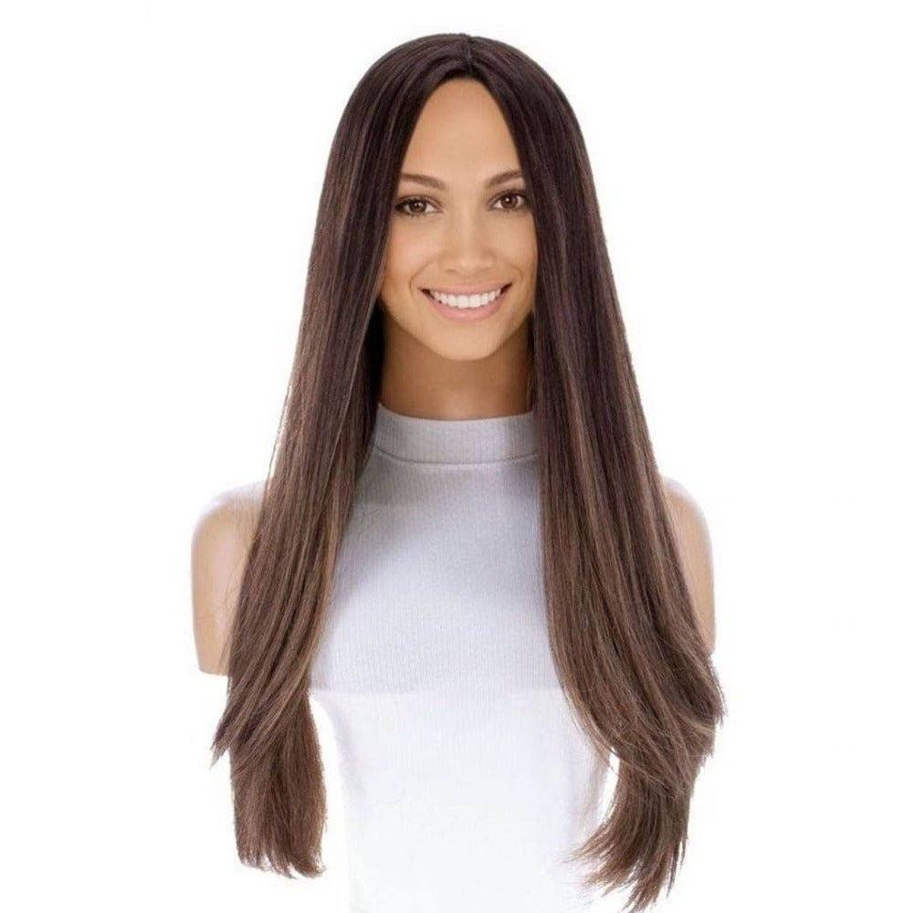 26" Ponytail Silk Top Wig Medium Brown Babylight - Image 2