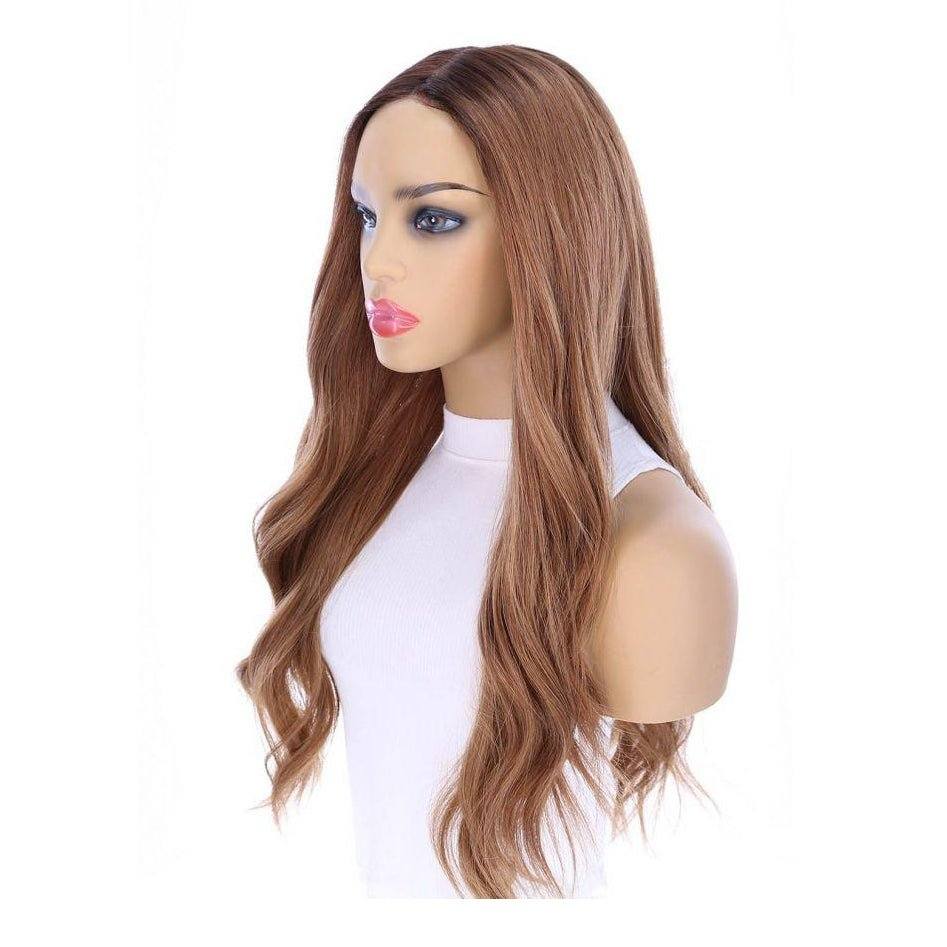 26" Ponytail Silk Top Wig Strawberry Blonde w/ Partial Rooting - Image 4