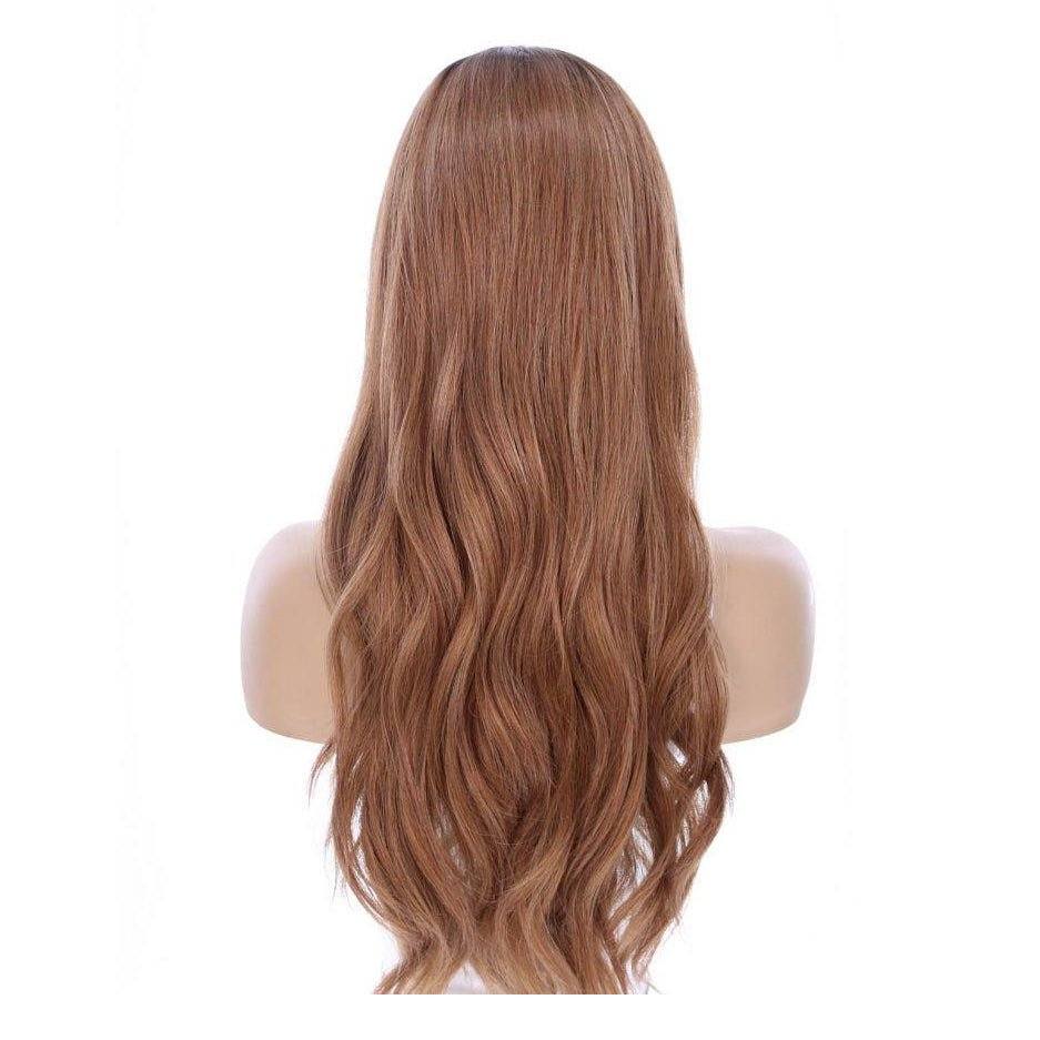 26" Ponytail Silk Top Wig Strawberry Blonde w/ Partial Rooting - Image 5