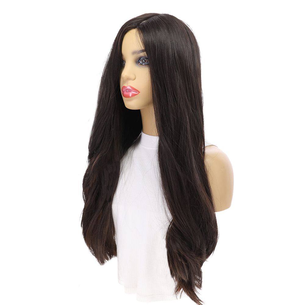 26" Luxe Silk Top Wig #2 Neutral Dark Brown - Image 3