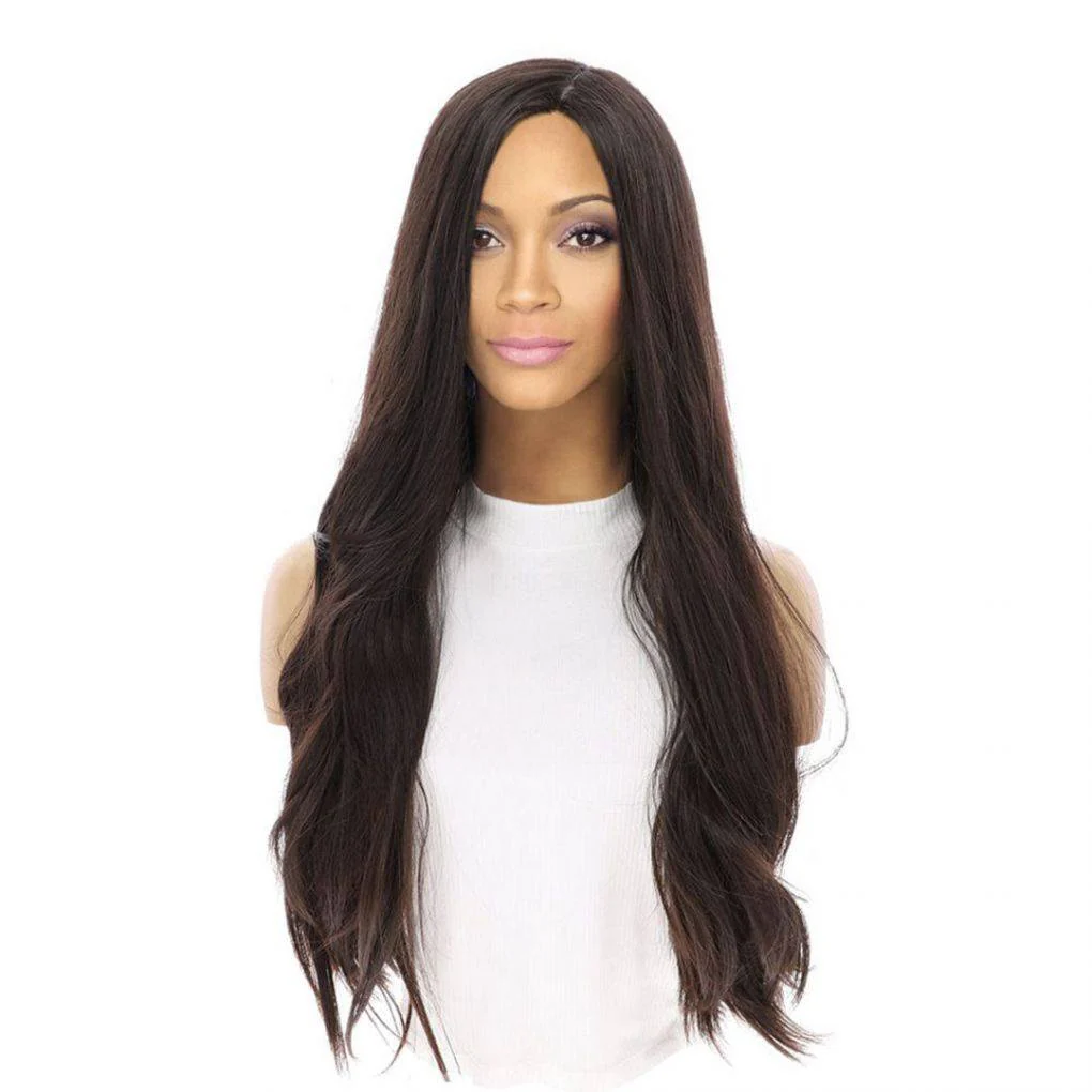 26" Luxe Silk Top Wig #2 Neutral Dark Brown - Image 5