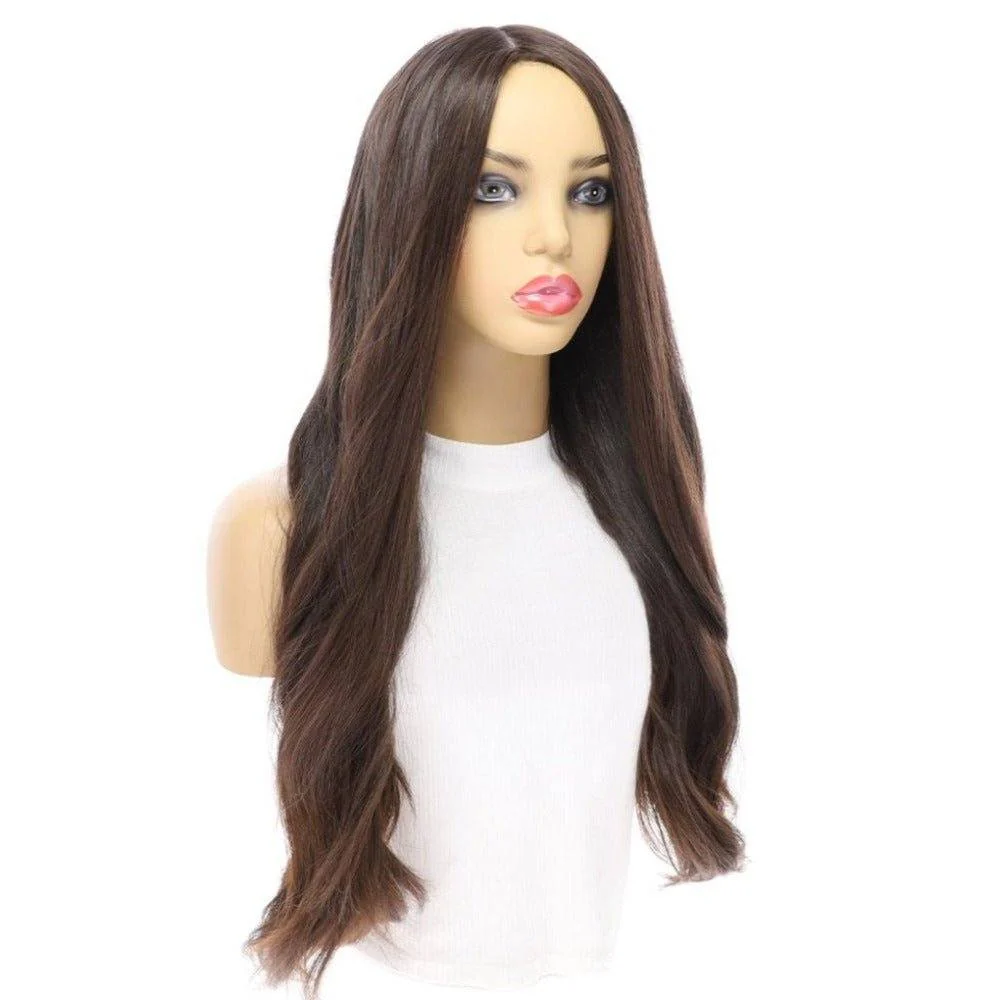 26" Luxe Silk Top Wig #4 Dark Brown - Image 2