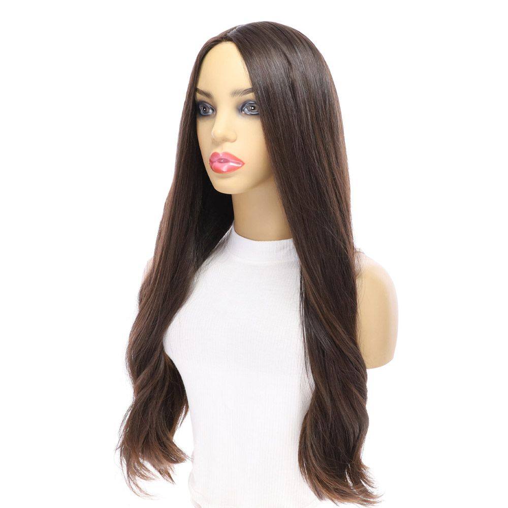 26" Luxe Silk Top Wig #4 Dark Brown - Image 4