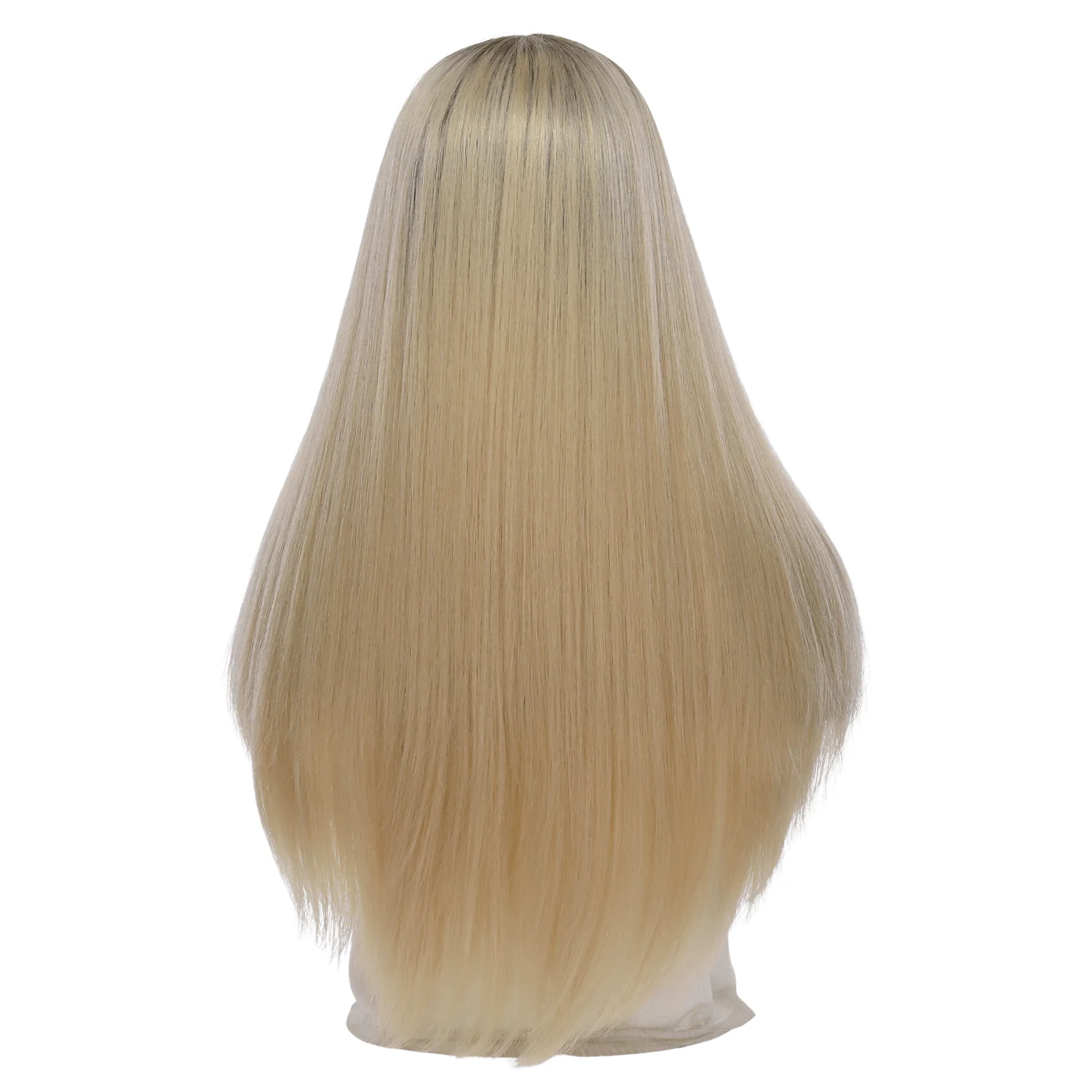 26" Ponytail Silk Top Wig Platinum Blonde 2.0 - Image 3