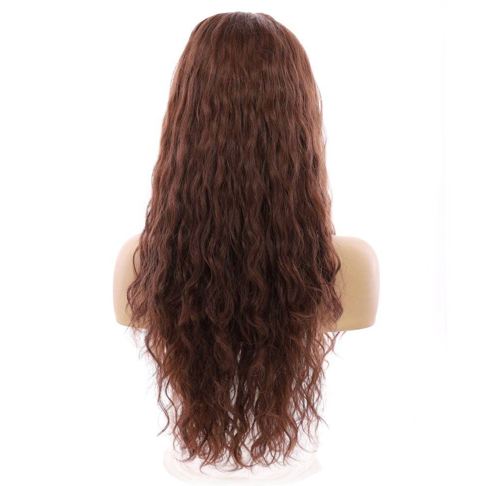 26" Ponytail Silk Top Wig Auburn Wavy - Image 3