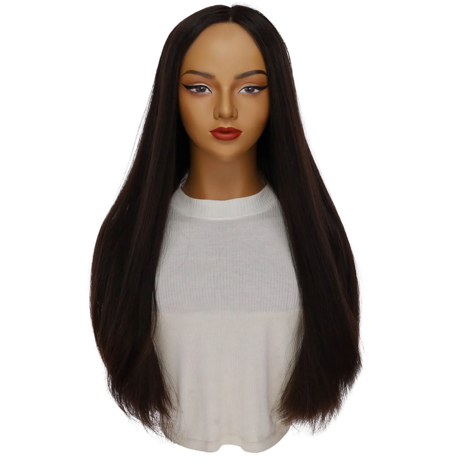 26" Secret Lace Top Wig #1B Black - Image 2
