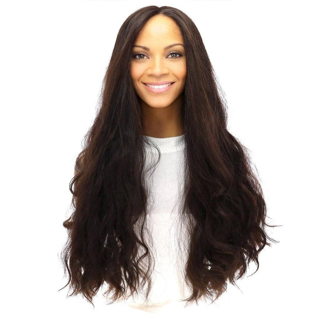 26" Secret Lace Top Wig #2 Neutral Dark Brown Wavy - Image 2