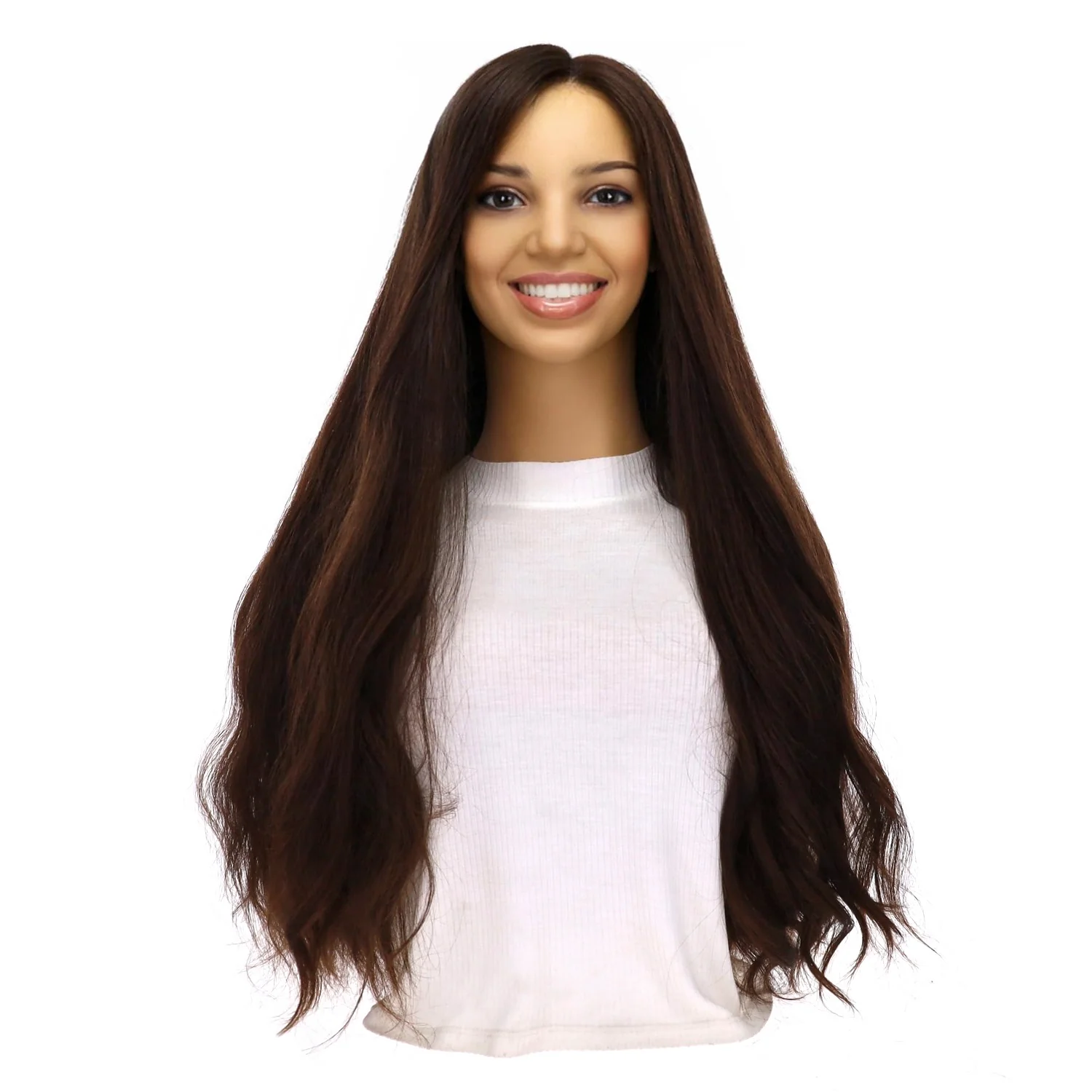 26" Secret Lace Top Wig #5 Warm Dark Brown - Image 2
