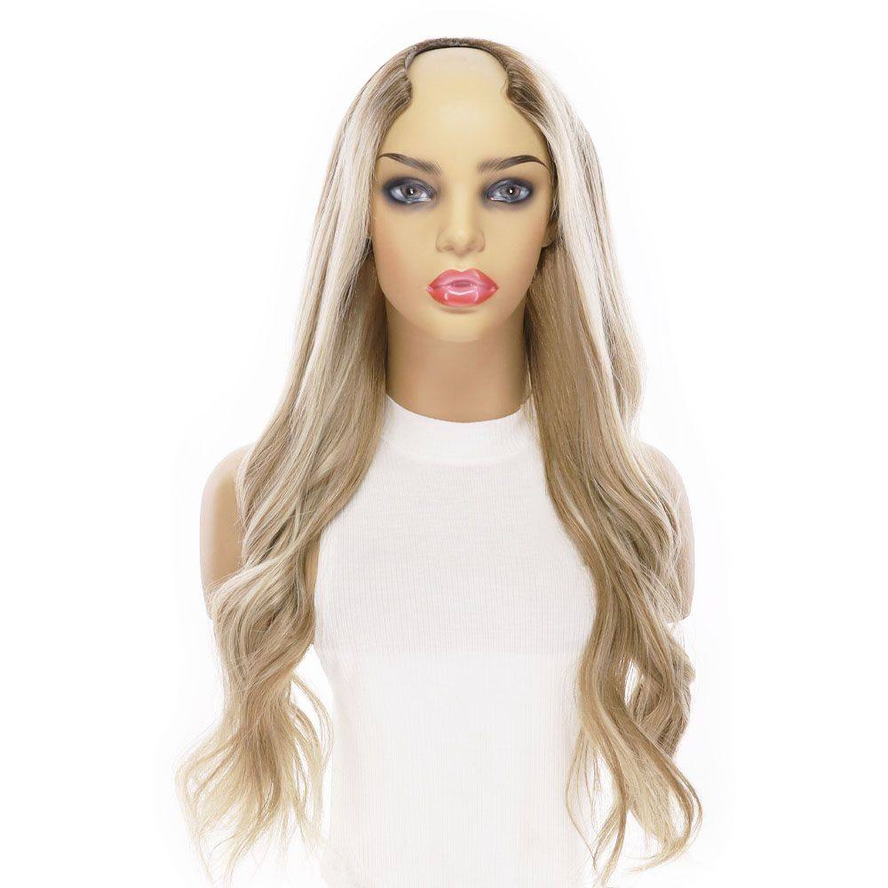 26" U-Shape Wig Ash Blonde - Image 5