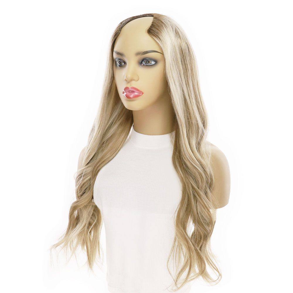 26" U-Shape Wig Ash Blonde - Image 6