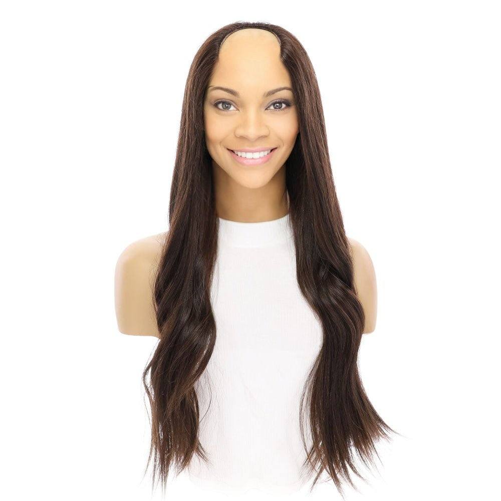 26" U-Shape Wig Dark Brown - Image 3