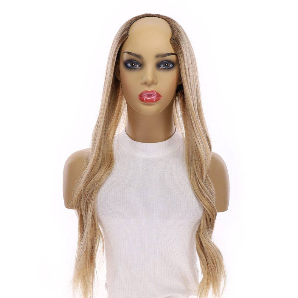 26" U-Shape Wig Golden Blonde - Image 4