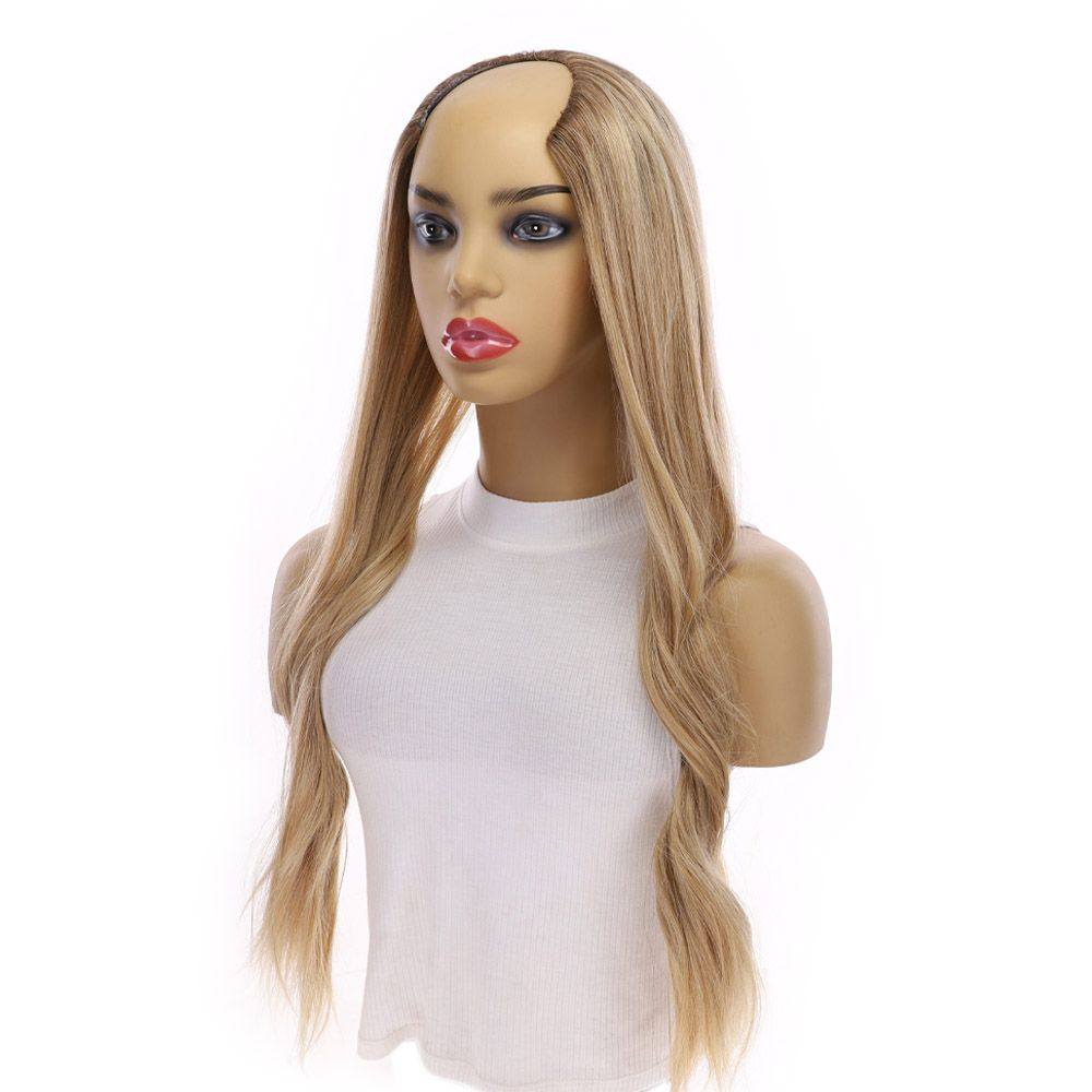 26" U-Shape Wig Golden Blonde - Image 5