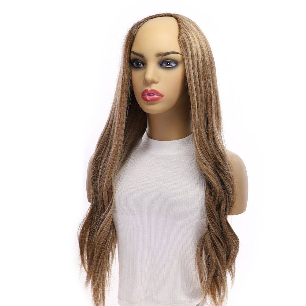 26" U-Shape Wig Medium Blonde - Image 3