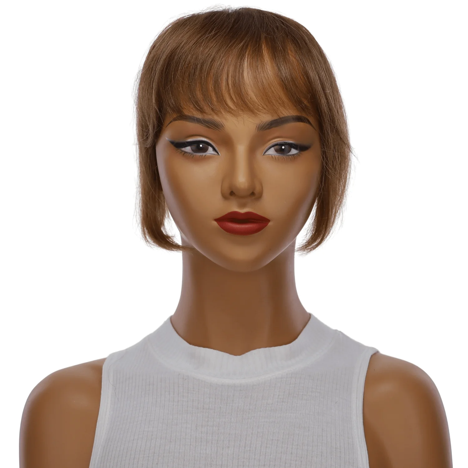 9" Fringe Topper #12 Warm Light Brown - Image 2