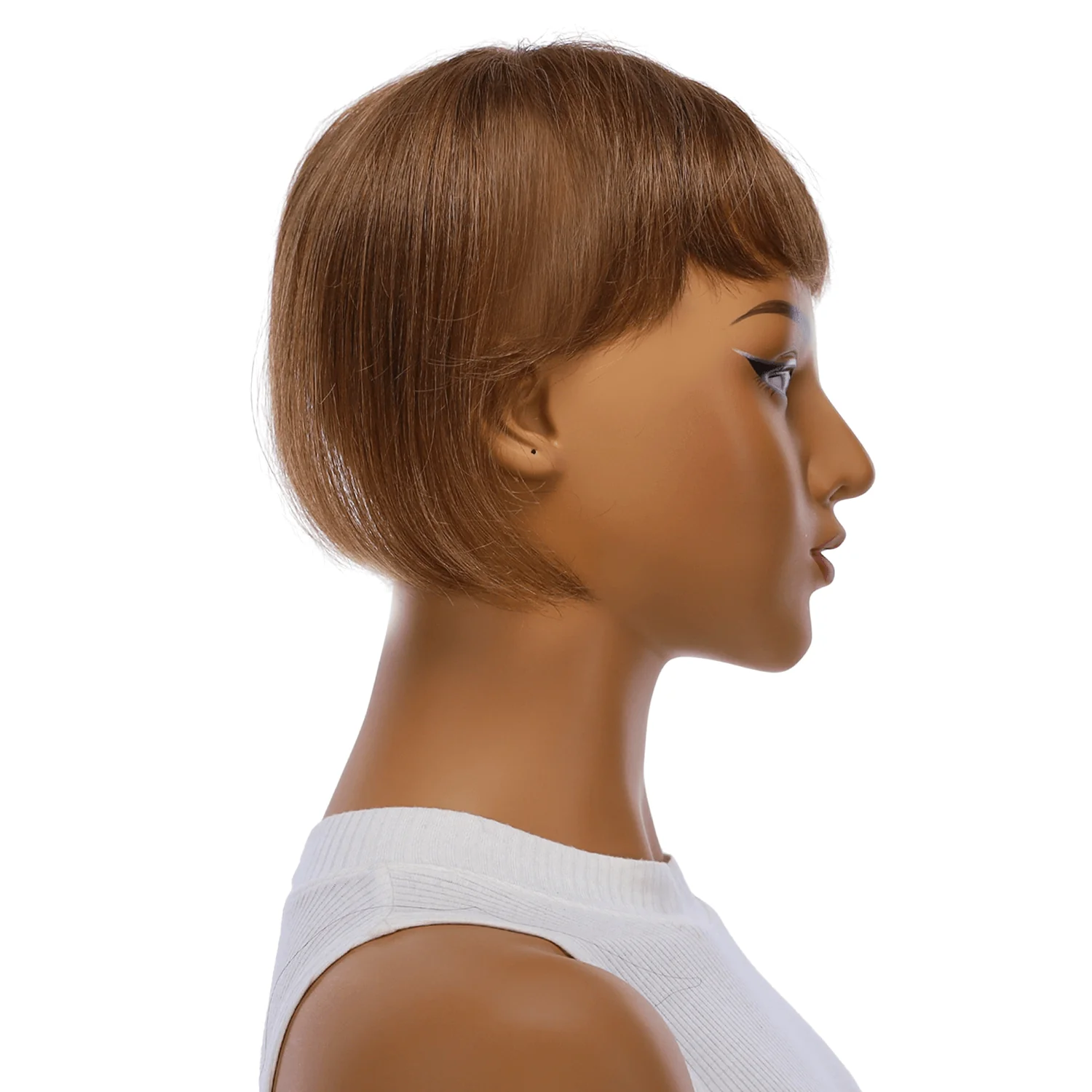 9" Fringe Topper #12 Warm Light Brown - Image 3