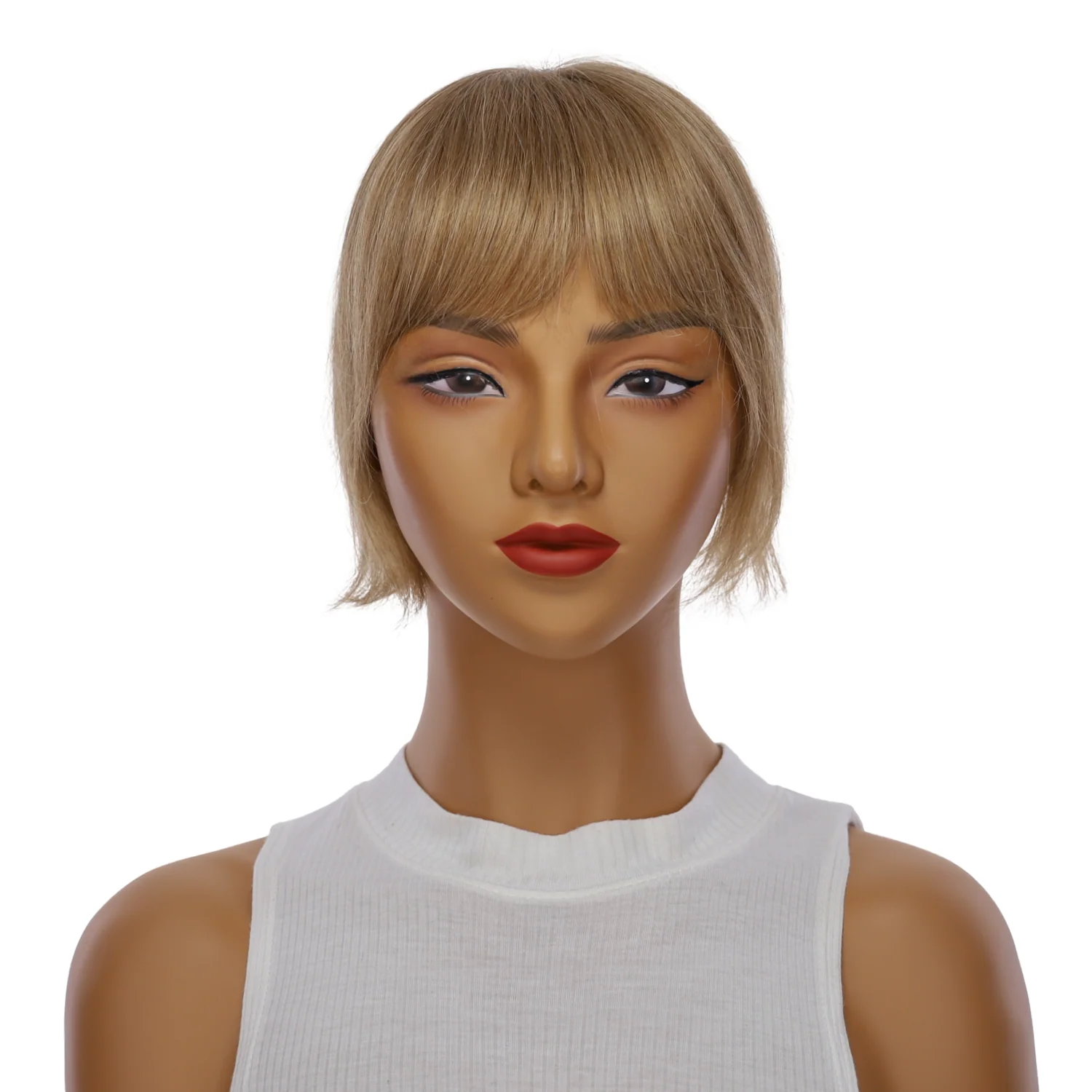 9" Fringe Topper #16 Warm Dark Blonde - Image 2