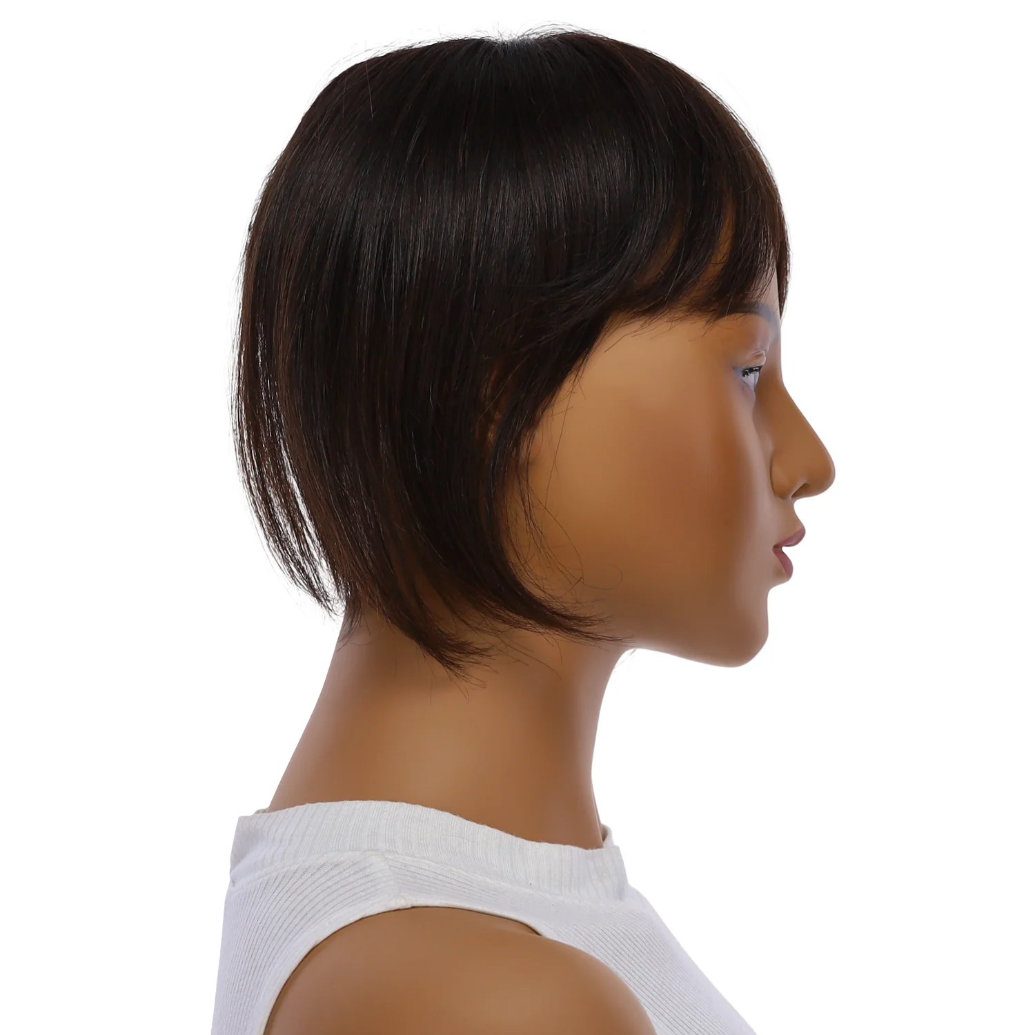 9" Fringe Topper #4 Dark Brown - Image 3