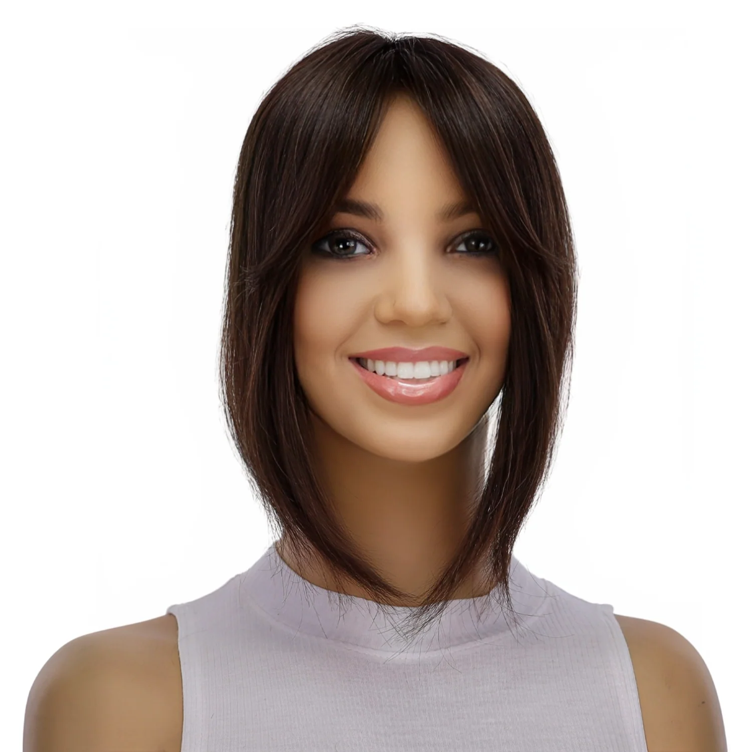 9" Fringe Topper Dark Brown - Image 3