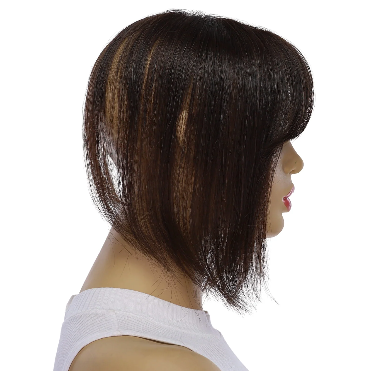 9" Fringe Topper Dark Brown - Image 4