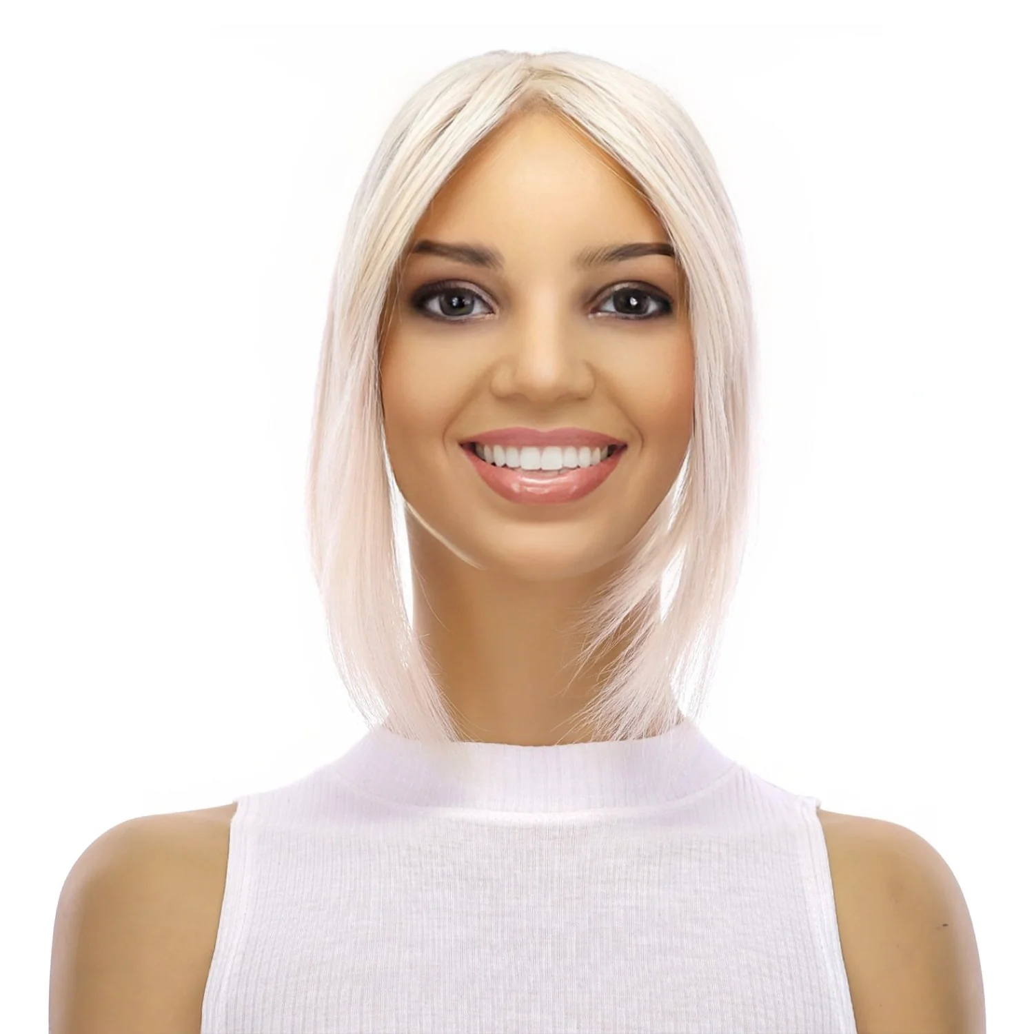 9" Fringe Topper Ice Blonde - Image 2