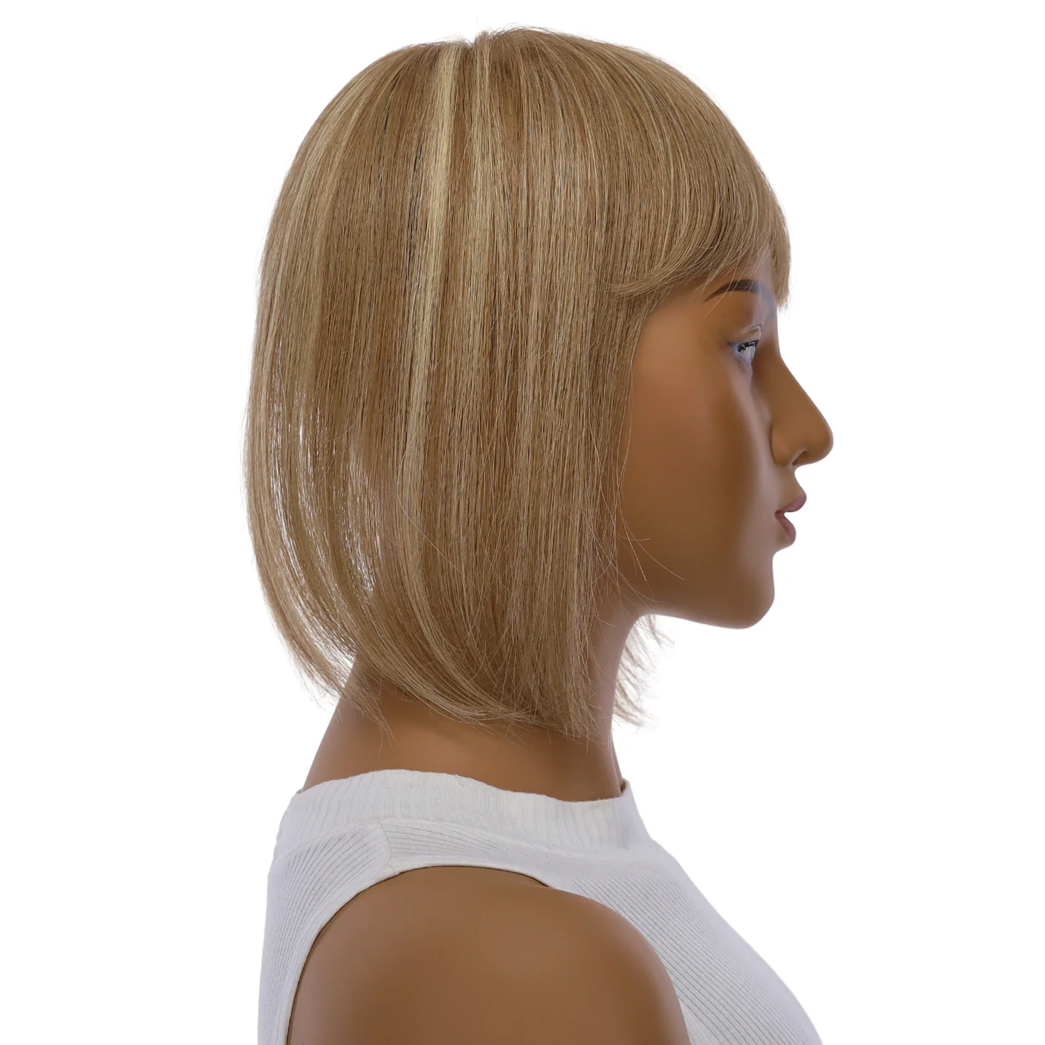 9" Fringe Topper Medium Blonde w/ No Rooting - Image 3