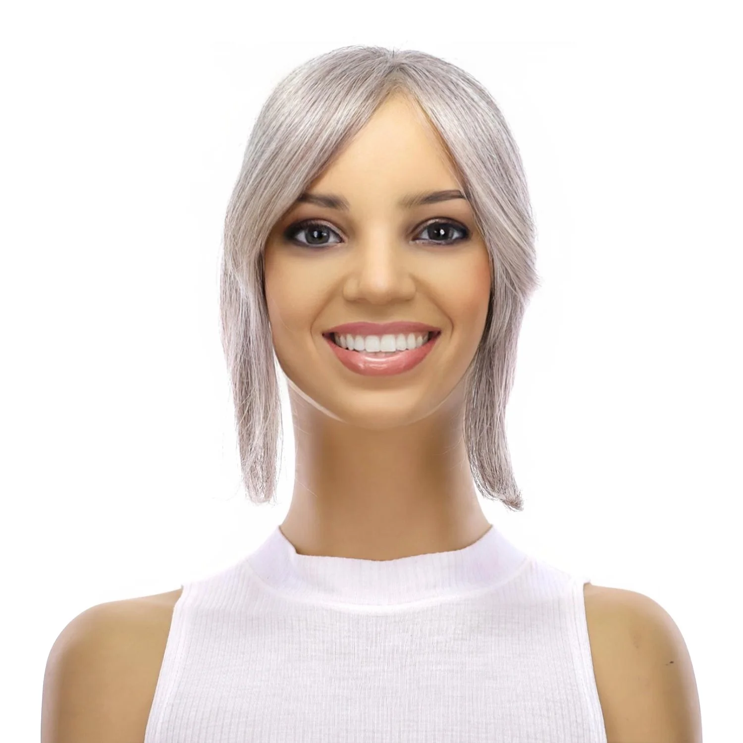 9" Fringe Topper Silver Fox - Image 2