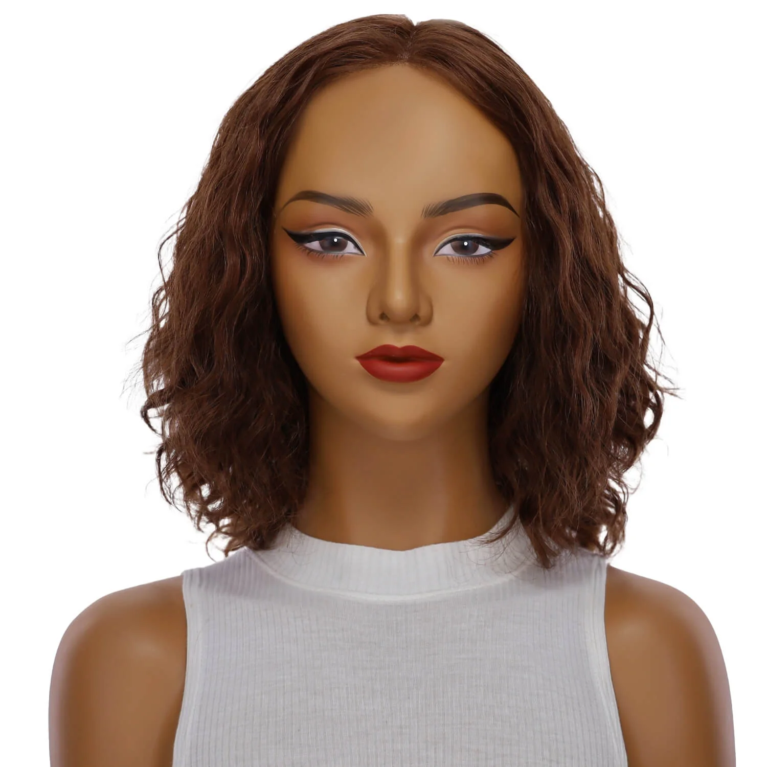 13" Victoria Silk Top Wig Auburn Wavy - Image 2