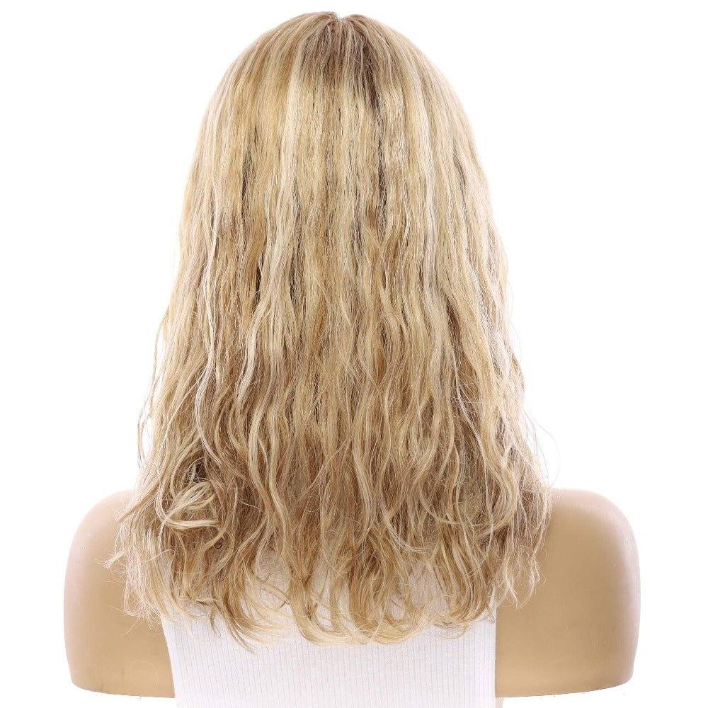 18" Princess Silk Top Wig Ash Blonde Wavy - Image 3