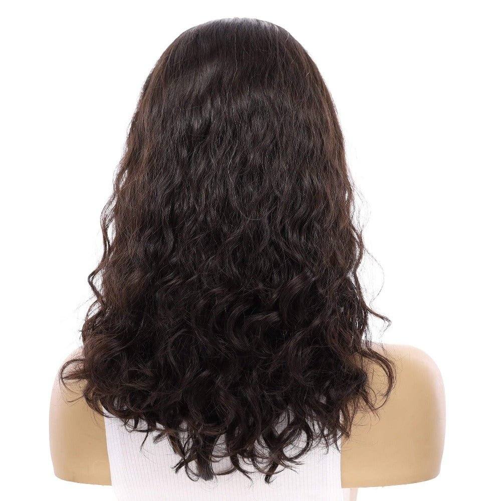19" Nicole Silk Top Wig Soft Black Wavy - Image 3