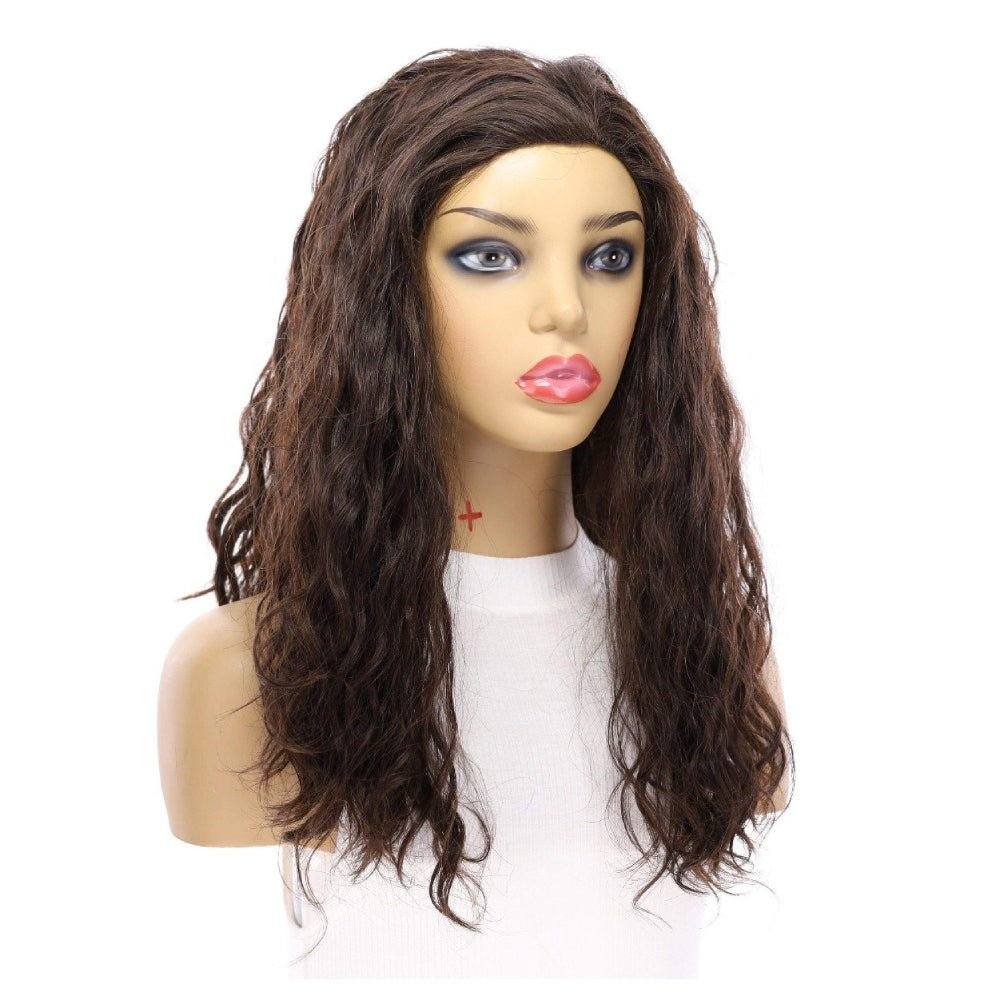 20" 3/4 Bandfall Wig Dark Brown Wavy - Image 3