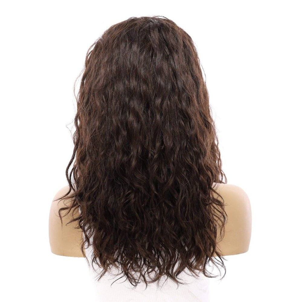 20" 3/4 Bandfall Wig Dark Brown Wavy - Image 4