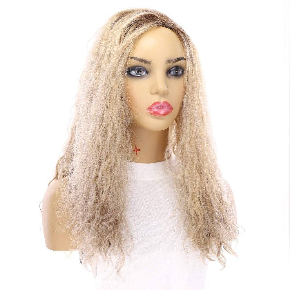 20" 3/4 Bandfall Wig Golden Blonde Wavy - Image 3