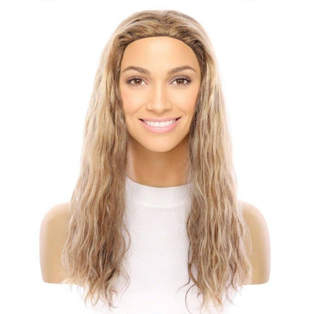 20" 3/4 Bandfall Wig Medium Blonde Wavy - Image 2