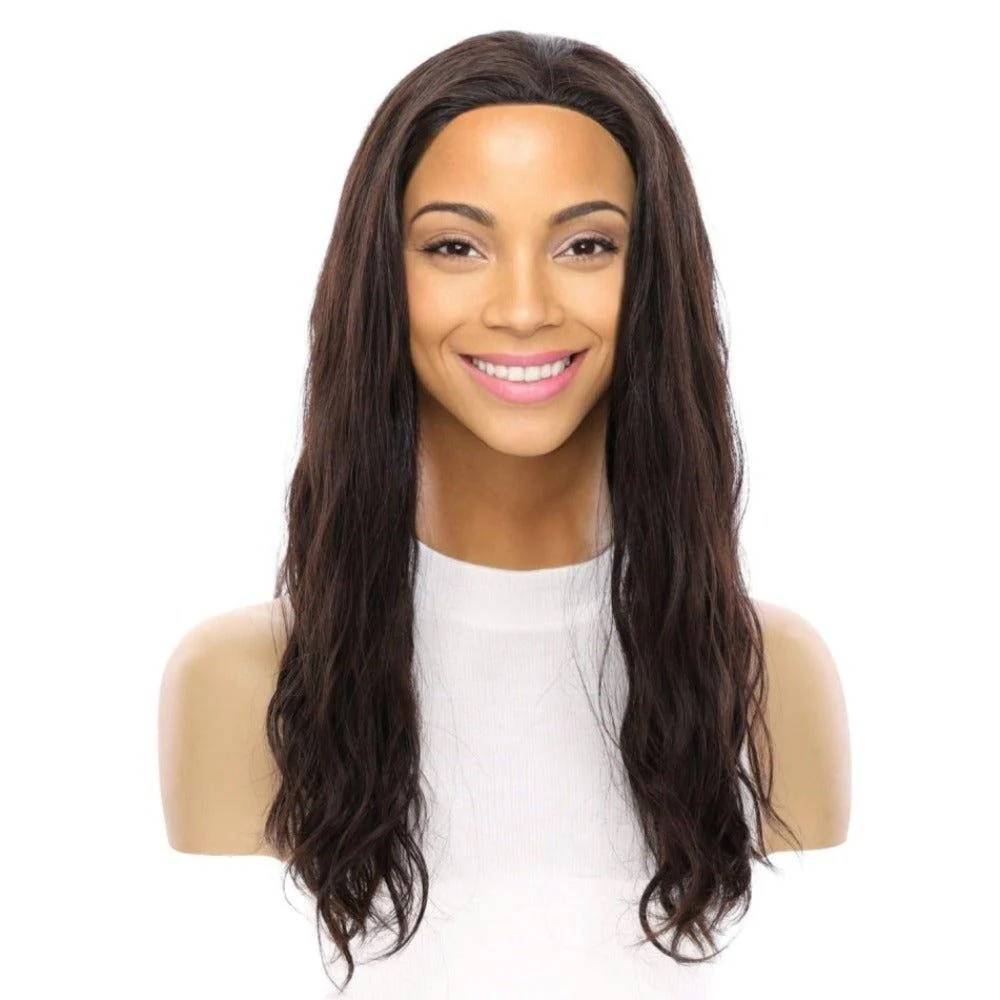 20" 3/4 Bandfall Wig Soft Black Wavy - Image 2