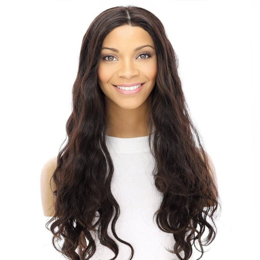 26" Ponytail Silk Top Wig Soft Black Wavy - Image 2