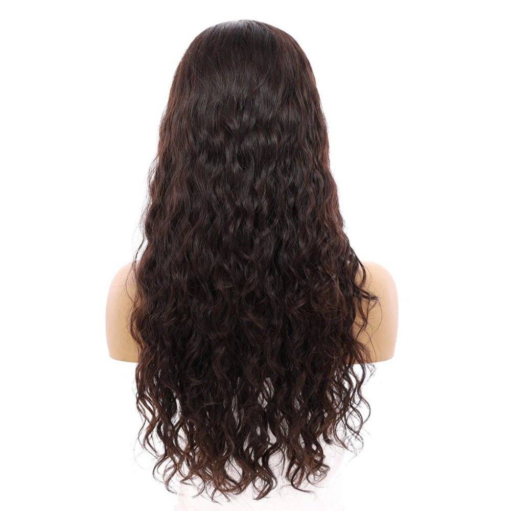 26" Ponytail Silk Top Wig Soft Black Wavy - Image 3