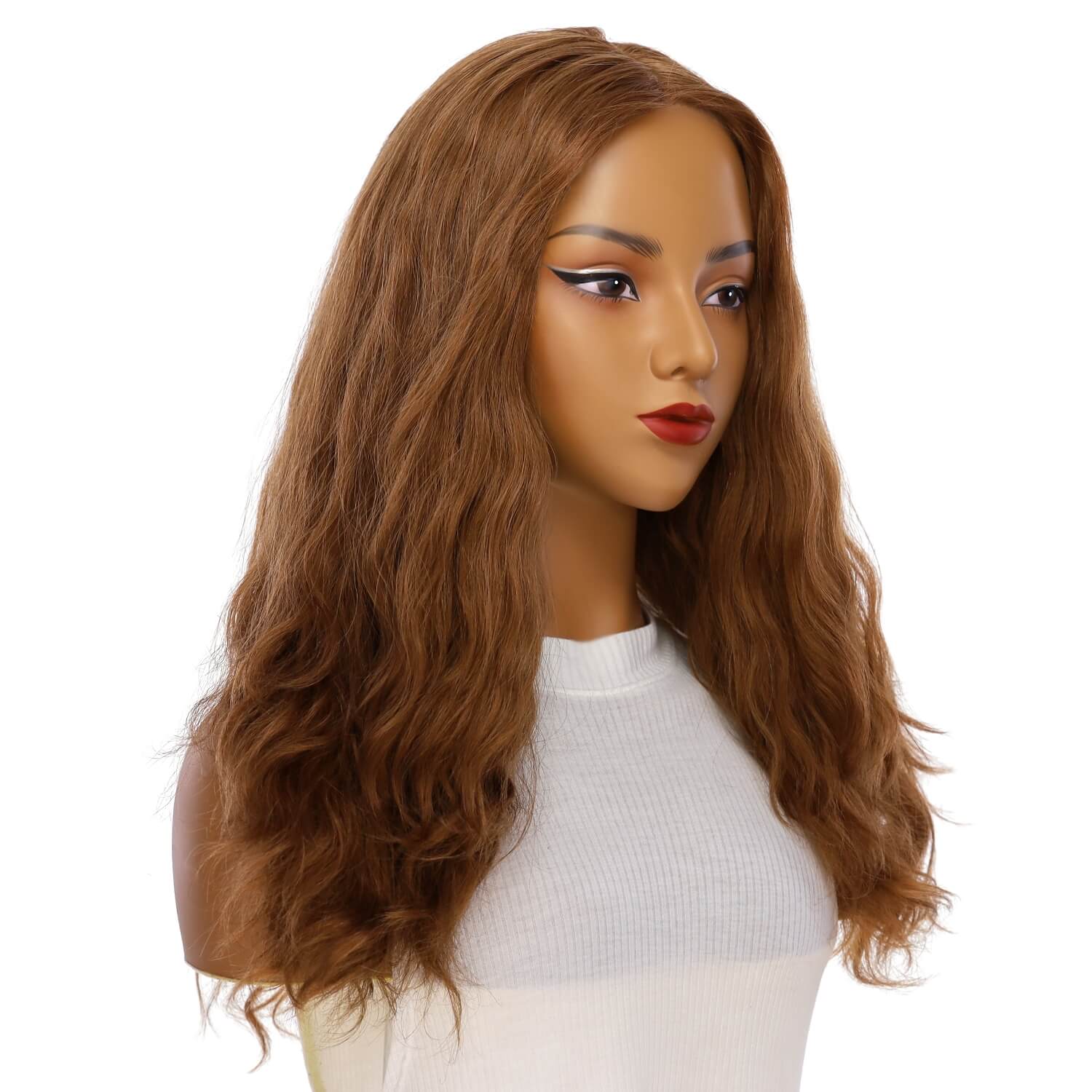 22" Reese Silk Top Wig Copper Wavy