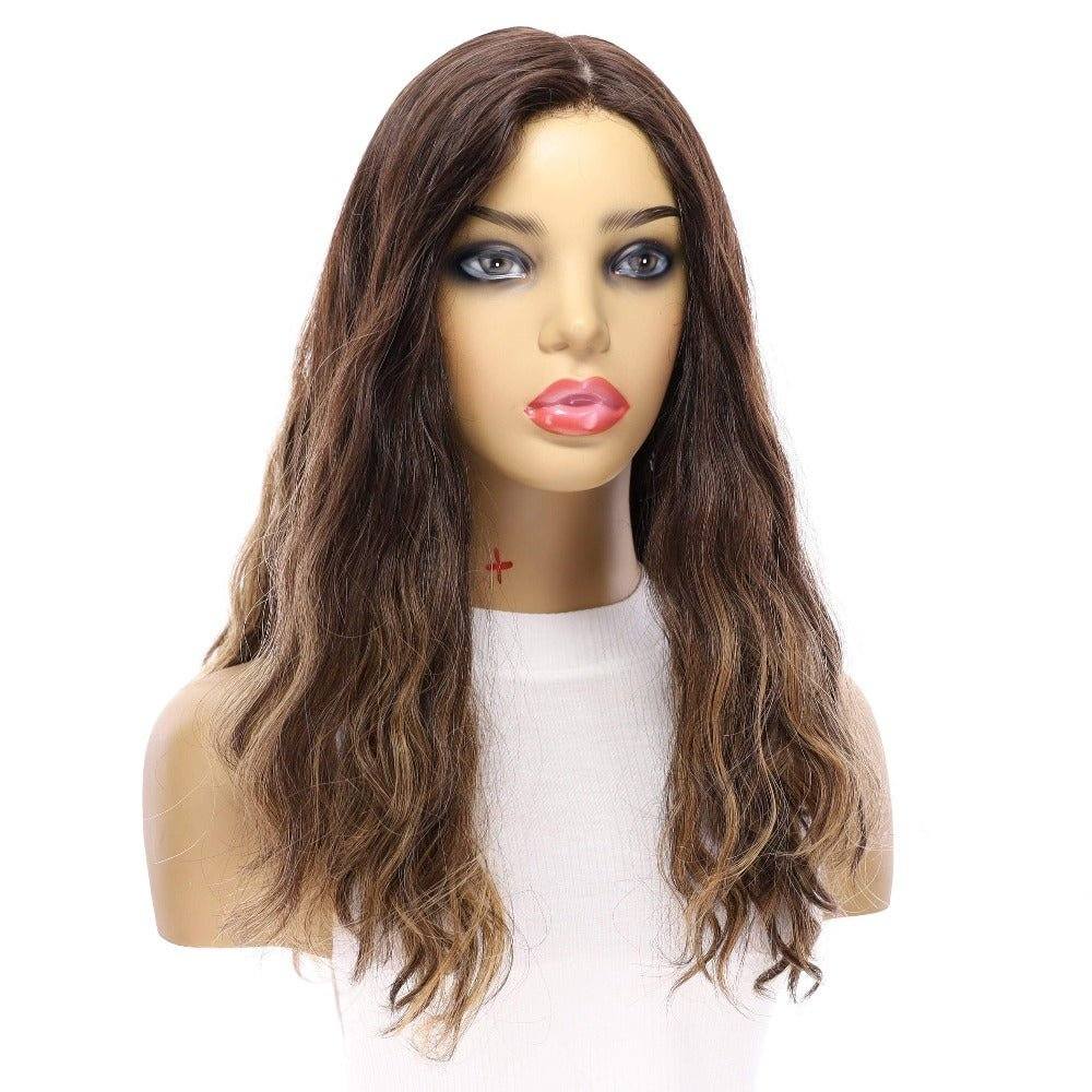 22" Reese Silk Top Wig Dark Brown Balayage Wavy - Image 3